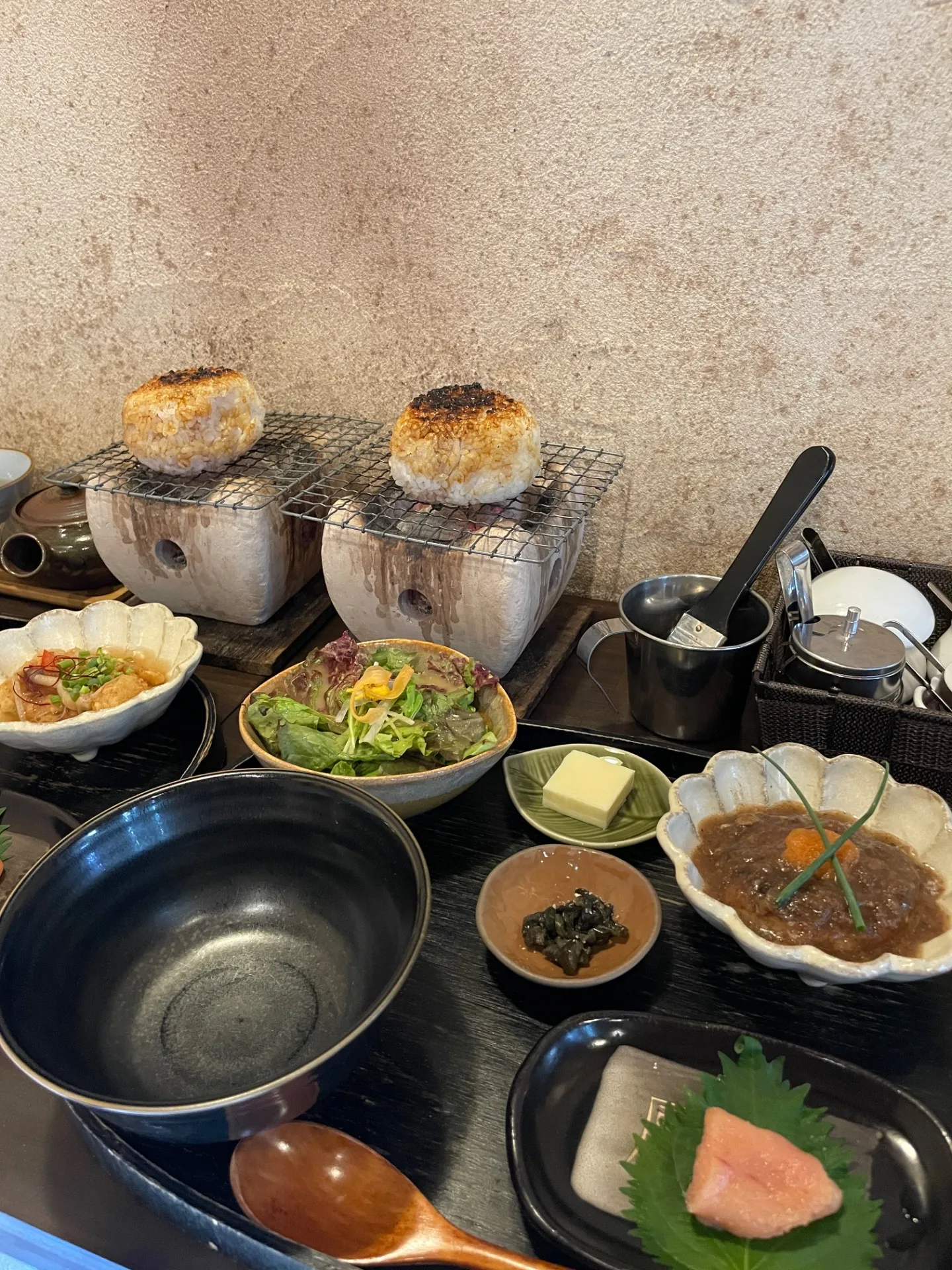 満喫中🍽️🍵💚